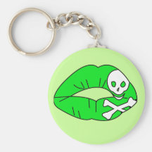 Green Poison Lips Keychain