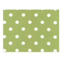 Green Polka Dot Design Post Cards