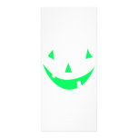 Green Pumpkin Face Halloween Design rack cards