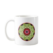 Green & Purple Orchid Mandala Coffee Mugs