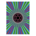 Green Purple Sunburst Fractal business cards