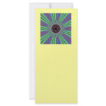 Green Purple Sunburst Fractal rack cards