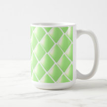 Green Quilted Diamond Pattern Mug