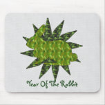 Green Rabbit Mousemats