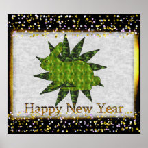 Green Rabbit Print