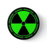 Green Radiation Symbol Button