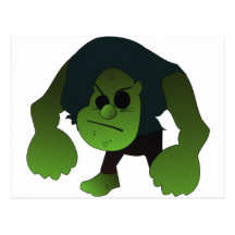 GREEN RAGE MAN POSTCARDS