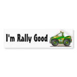 Green Rally Car I'm Rally Good Bumper Sticker bumper stickers