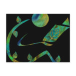 Green Reader Postcard