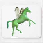 Green Rearing Pegasus Mousepad