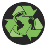 Green Recycle Recycling dark Sticker