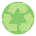 Green Recycle Stickers