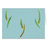 Green, Red and Blue Watercolor Abstract Greeting Card