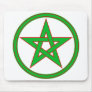 Green red Pentacle Mouse Pads