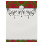 green red romantic christmas damask flyers