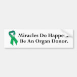 Green Ribbon Miracle Bumper Sticker