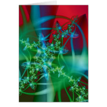 Green rings greeting card
