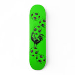 Green Rooster Abstract. skateboards