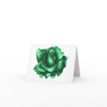 green rose image notecard