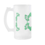Green Roses Frosted Mug