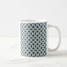 Green Round Bushes Grid Coffee Mug