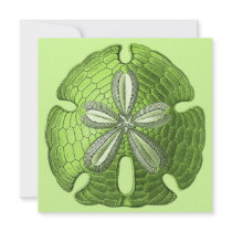 Green Sand Dollar Invitation