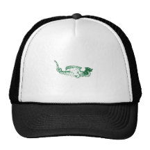 Green Scaled Dragon Trucker Hats