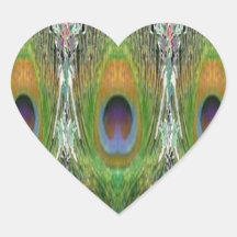 GREEN Scene - Peacock Feather Collection Sticker