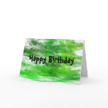 Green Scribbles Happy Birthday cards
