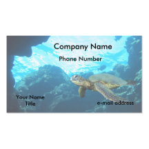 Green Sea Turtle Business Card Template