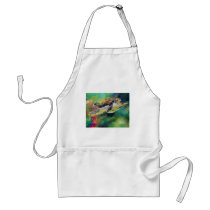 Green Sea Turtle Silk Painting Apron