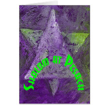 Green shalom at Pesach Card
