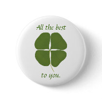 Green Shamrock, All the best to you pins