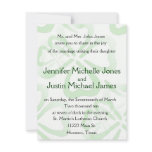 Green Shamrock Wedding Invitation