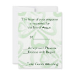 Green Shamrock Wedding RSVP Card invitations