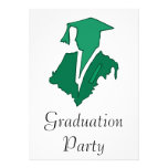 Green Sihlouette Personalized Invites