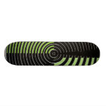 Green Silver Black - Enchanting Source Waves Skateboard Deck