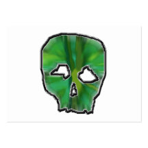 Green Skull. Business Card Templates