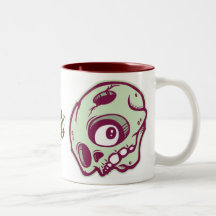 Green Skull Coffee Mugs