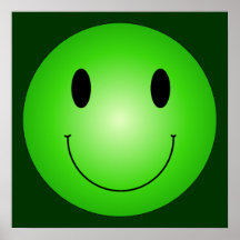 Green Smiley Poster