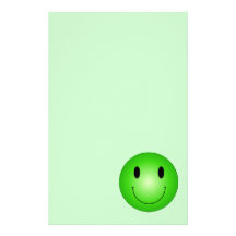 Green Smiley Stationery Design