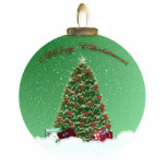 Green Snow Globe Ornament photo sculptures