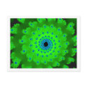 Green spiral postcards