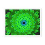 Green spiral postcards
