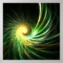 Green spiral star - Poster posters
