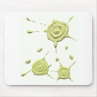 green splats mouse pad by barrylesterjohnson