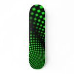 Green square on black skateboards