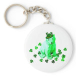 Green St. Patrick's Polar Bear keychains