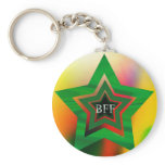 GREEN STAR  BFF keychains