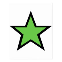green star design! postcards